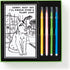MOODY CATS VELVET COLORING SET - BRASS MONKEY